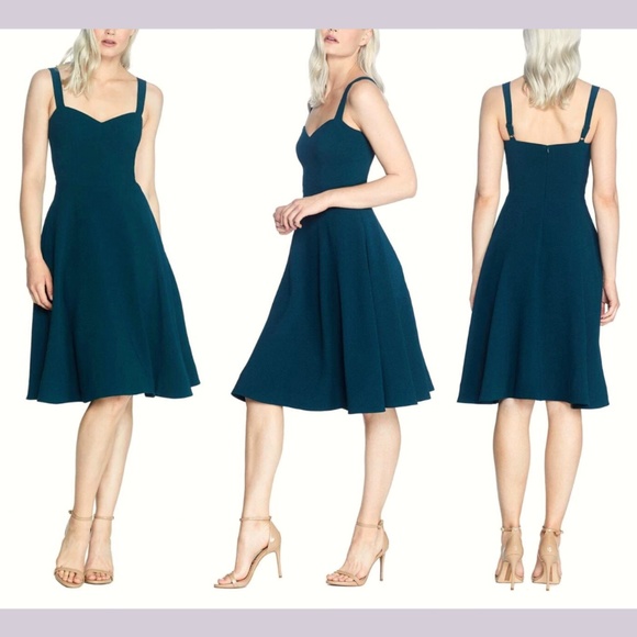 NWT Dress the Population [ XXL ] Alina‎ Crepe Fit & Flare Cocktail Dress - Picture 1 of 15